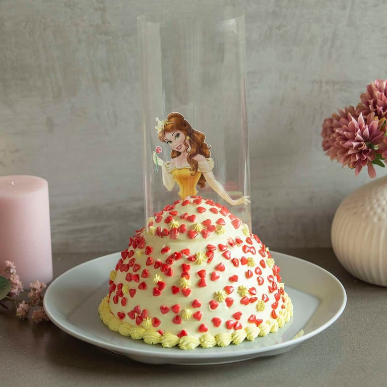 Belle In Yellow Dress Pull Me Up Cake (Eggless) - Image 1