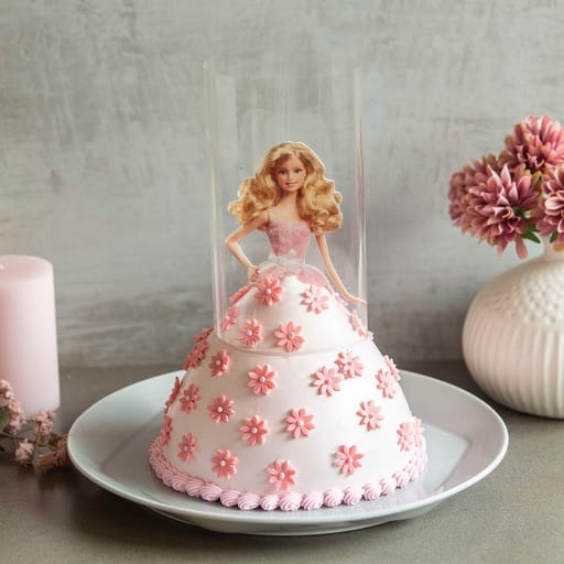 Barbie In Pink Pull Me Up Cake (Eggless)