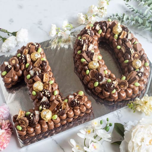 Numeric Number Cake Chocolate Overloaded Cake (Eggless)
