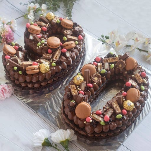 Numeric Number 90 Cake Chocolate Overloaded Cake (Eggless)