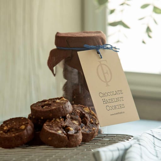 Choclate and hazelnut cookies (Eggless)