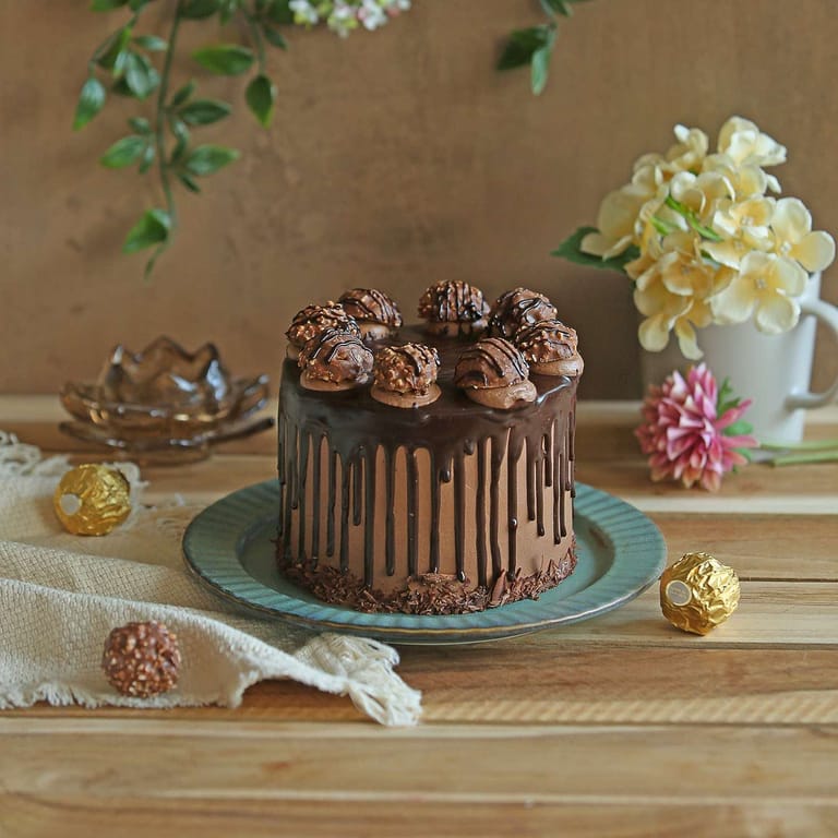 Ferrero Rocher chocolate cake (Eggless) - Image 1