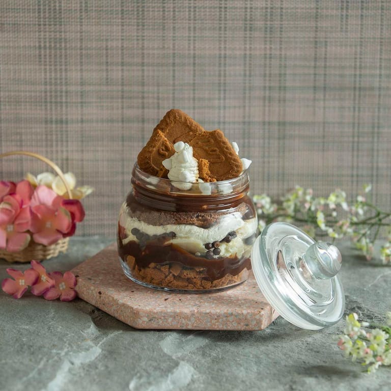 Biscoff and Caramel Sauce Jar 400 gms (Eggless) - Image 1