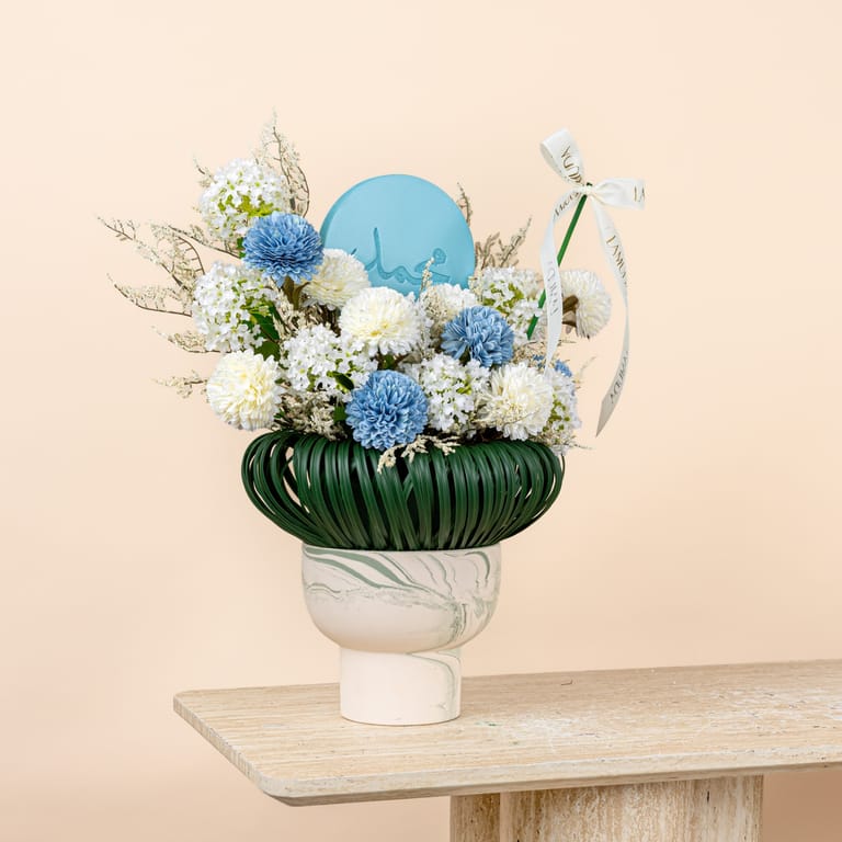 Ocean Blue Pedestal Bloom - Image 4