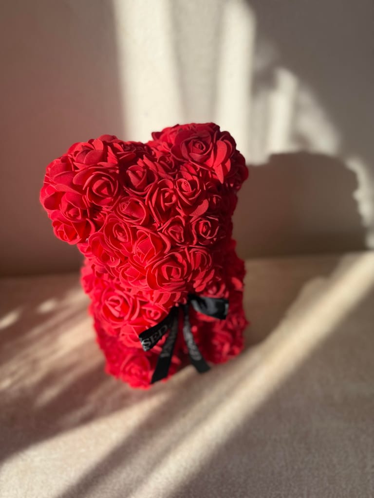 Rose Teddy Bear – Romantic Floral Gift - Image 2