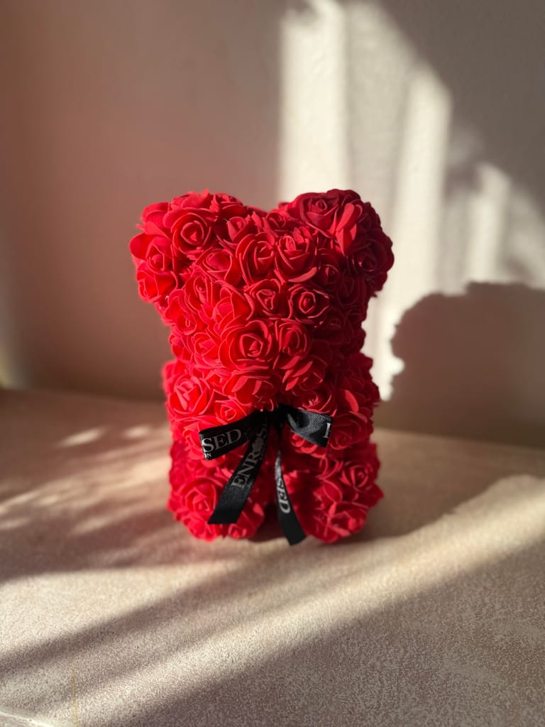 Rose Teddy Bear – Romantic Floral Gift - Image 6