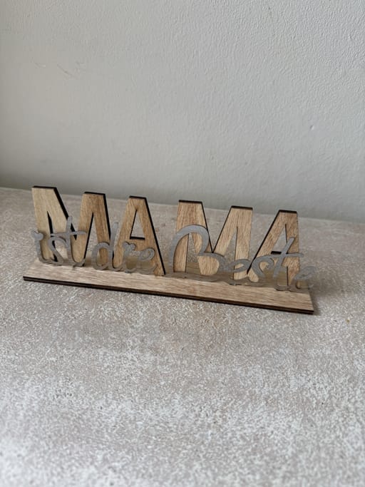 Poster "Mom is the best" 22x4x7 cm nature/sil