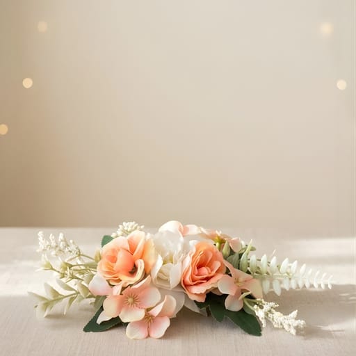 Titlli Premium Artificial Rose & Peony Flower Arrangement – Silk Floral Hamper Topper