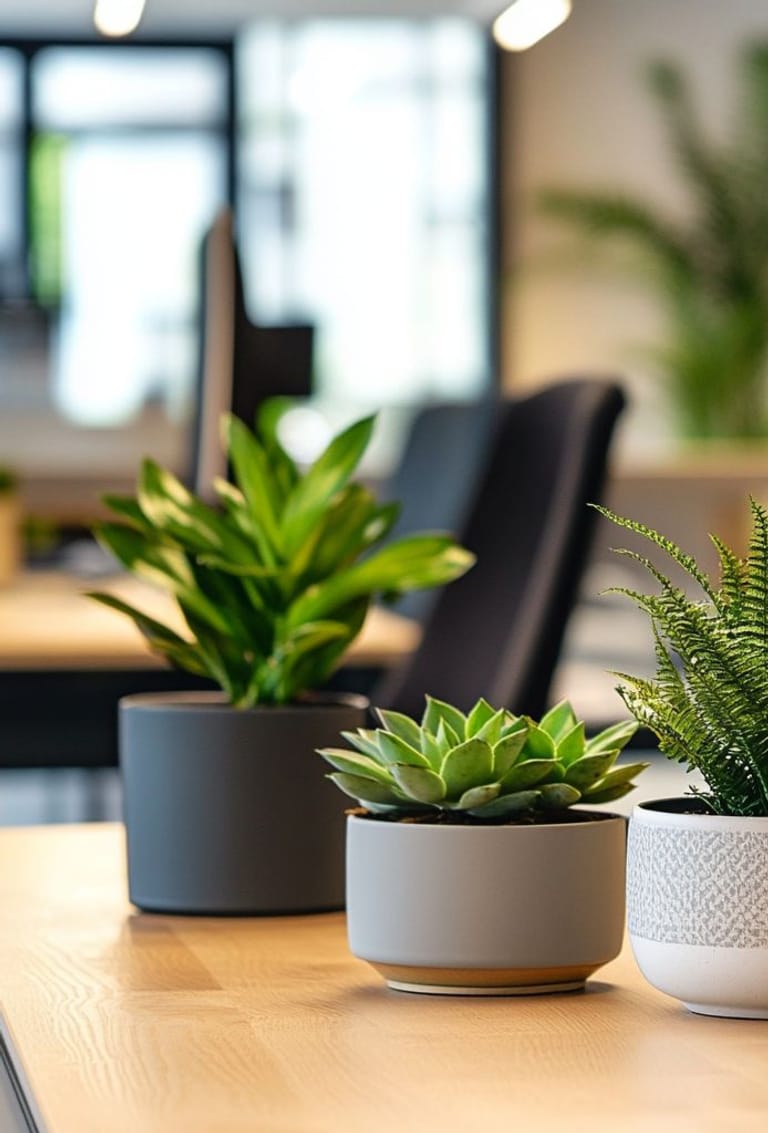 Succulent or Low-Maintenance Desk Plant