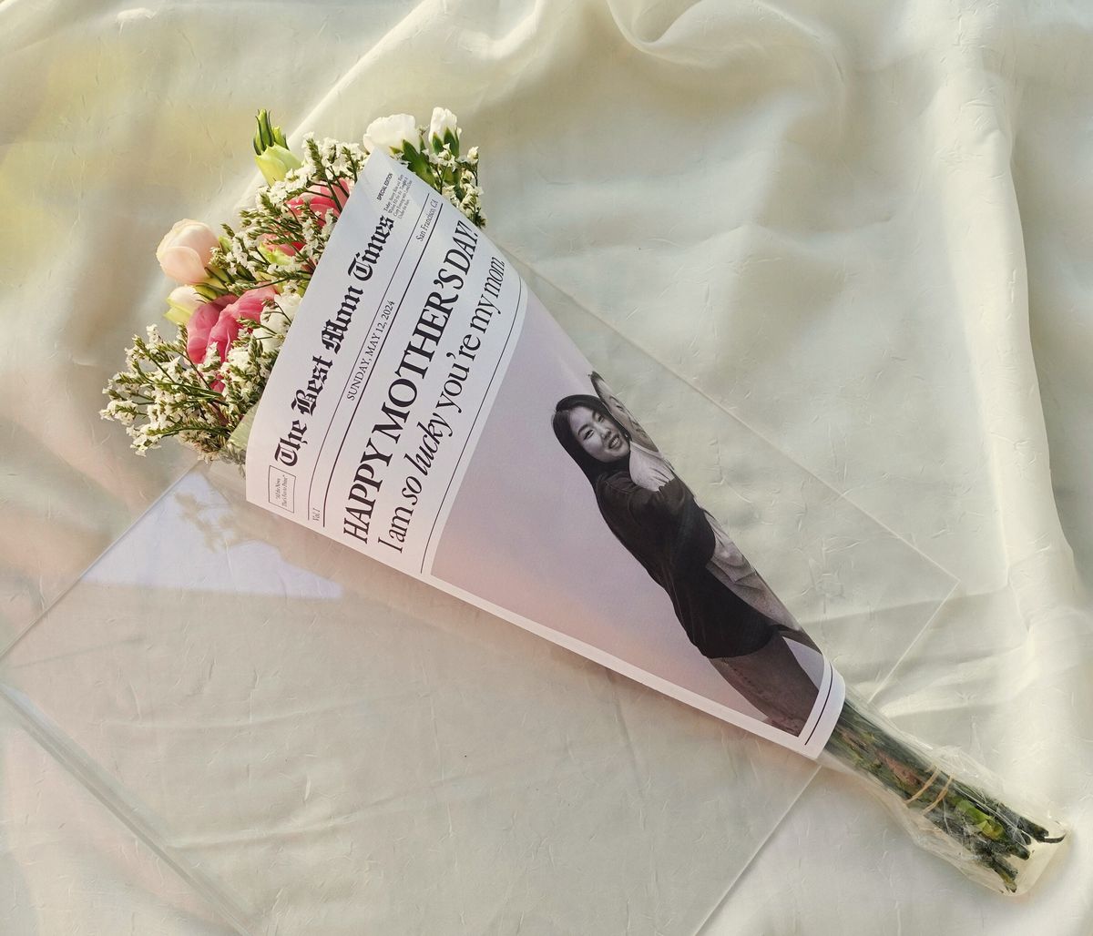 Flowers with Handwritten Note