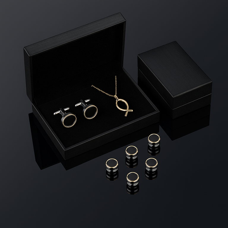 Cufflinks & Pendant Set