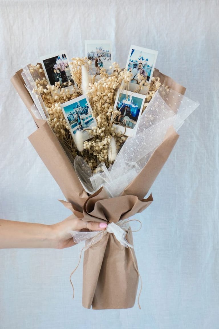 Personalized Flower Bouquet with Photos 