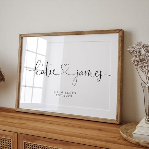Customized Couple Name Frame