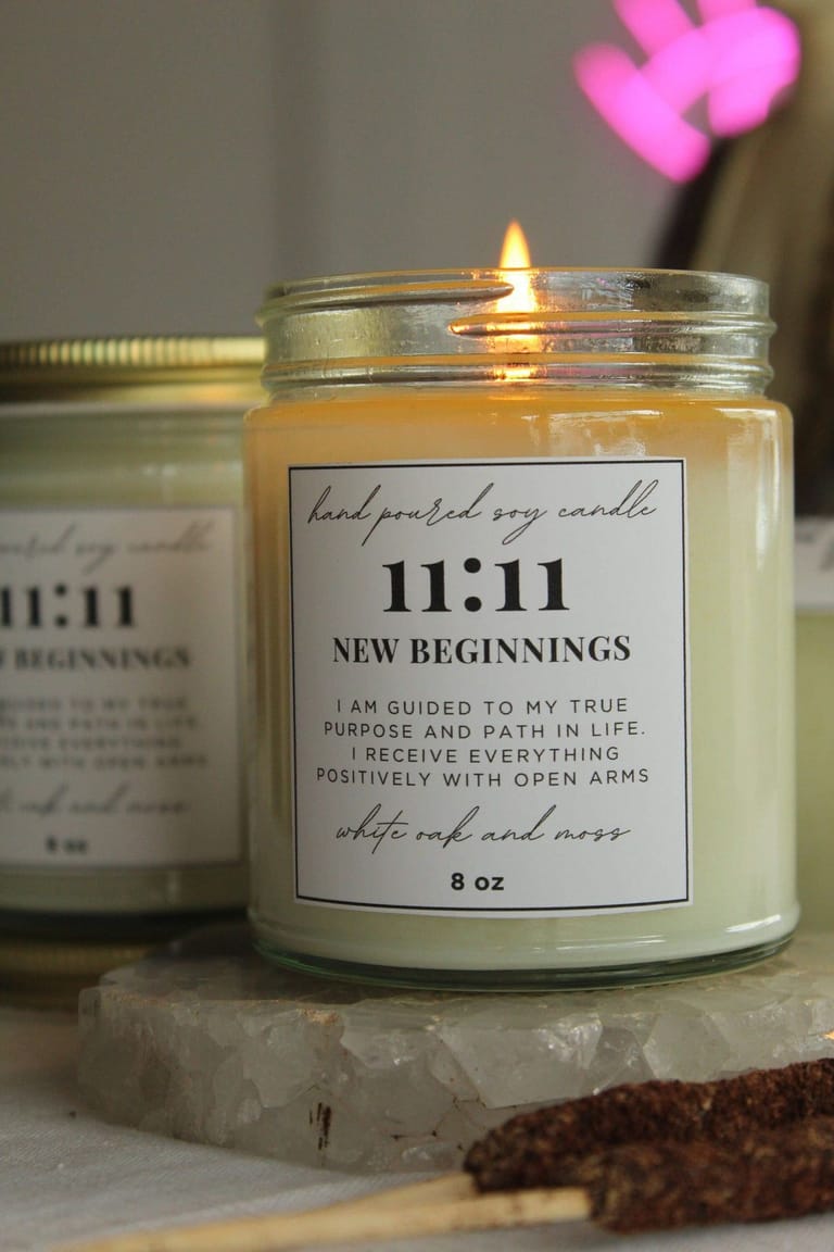 Scented Candle with Inspiring Message