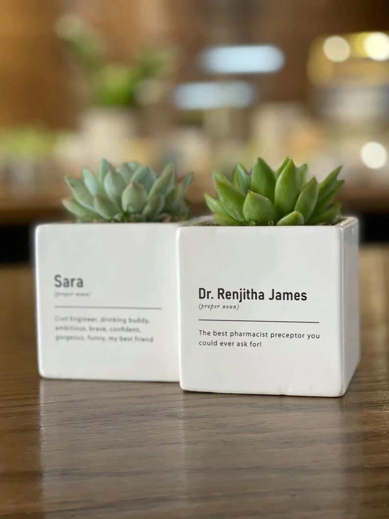 Personalized Desk Planters
