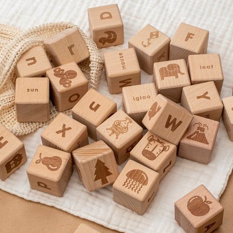 Personalized Wooden Alphabet Blocks